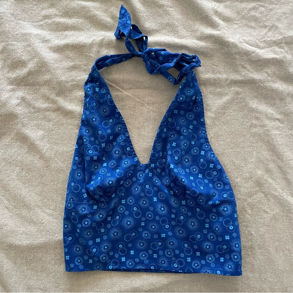 BP Blue Halter Top Small